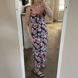 Sonoma Floral Maxi Tank Dress with Side Slit